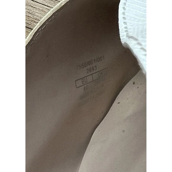 Zara White Textured Croc Leather Mules Pointed Toe EU 40/ Size 9 Women’s - Picture 8 of 8